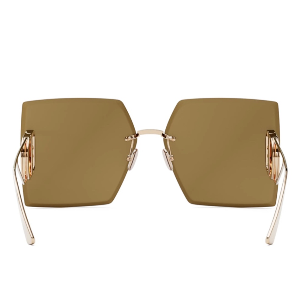 DIOR 30 Montaigne S7U Square Frame Sunglasses Gold/Gold Lens - MSRP $610 - BNIB - Picture 7 of 8